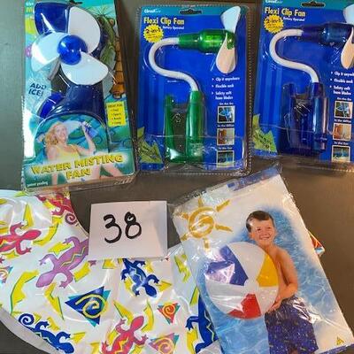 Lot 38-  Pool items