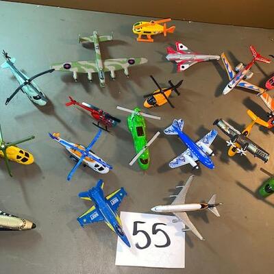 Lot 55- Die Cast Planes, hot wheels and others