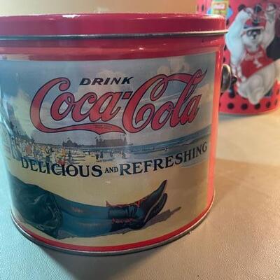 Lot 64- 3 Coca Cola Tins