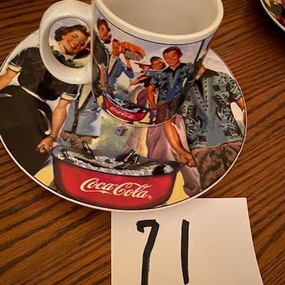 Lot 71- Coca Cola Mug and plate set, Summer