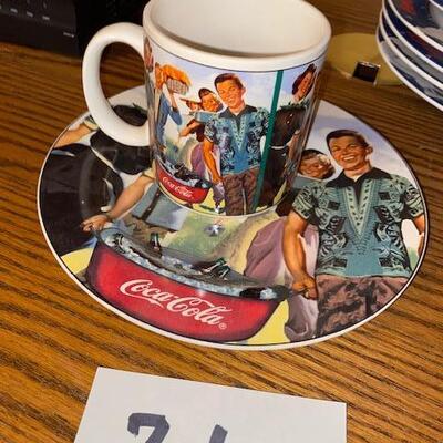 Lot 71- Coca Cola Mug and plate set, Summer