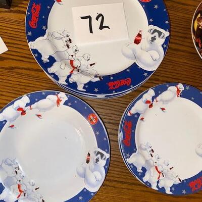 Lot 72- Cola Cola Bear  Dinner Set