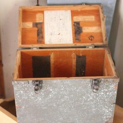 Lot 44 Aircraft Wood Box & Other Wood Boxes