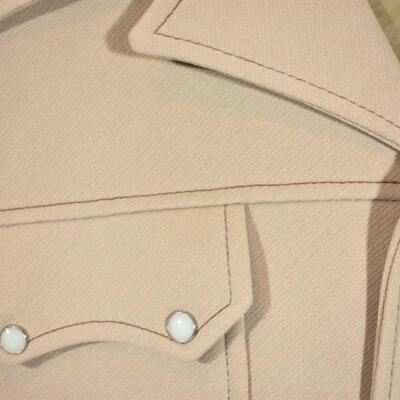 Top Stitched Snap Front Polyester Jacket