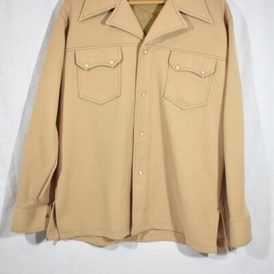 Top Stitched Snap Front Polyester Jacket