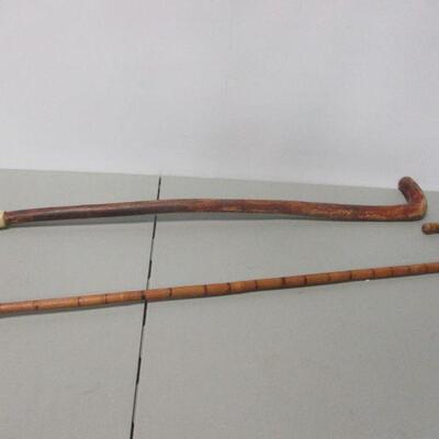 Lot 144 - Wood & Bamboo Canes 