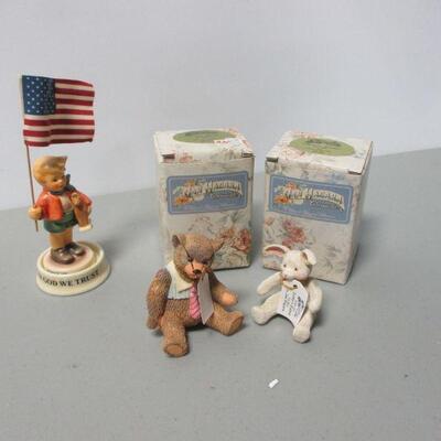 Lot 145 - Jan Hagara Collectables Miniature Teddy & Rabbit - Goebel 
