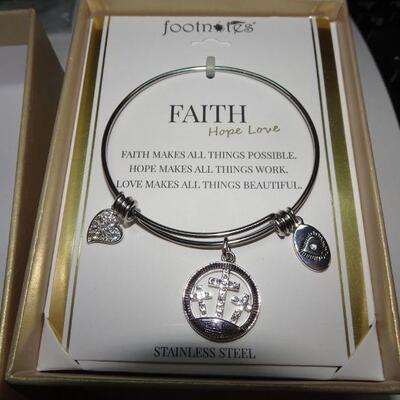 New in Box Faith Bracelet, Religious Symbol 