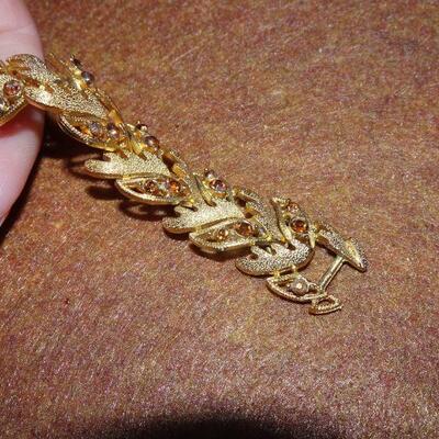 Gold Tone Link Bracelet, Mid Century Modern CORO