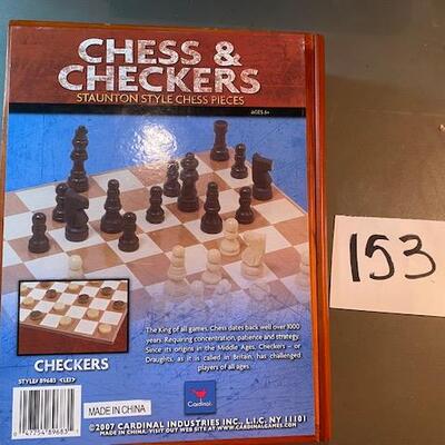 Lot 153 - Chess and Checkers
