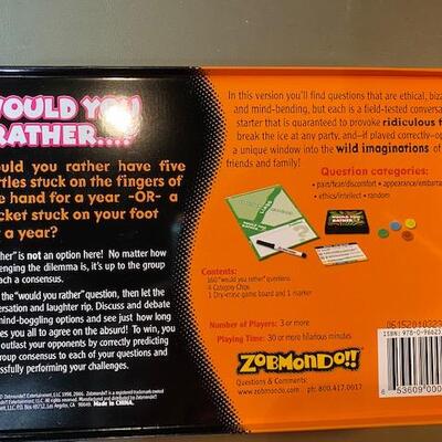 Lot 156 - Would you Rather ...? Card Game