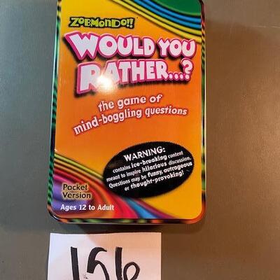 Lot 156 - Would you Rather ...? Card Game