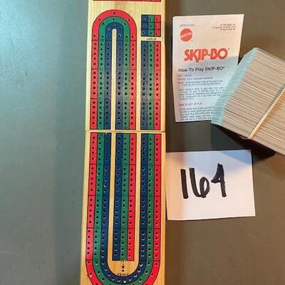 Lot 164 - Skip Bo and Cribbage