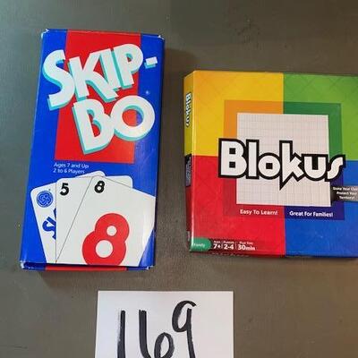 Lot 169 -Skip Bo and Blokus Games