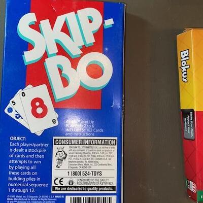 Lot 169 -Skip Bo and Blokus Games