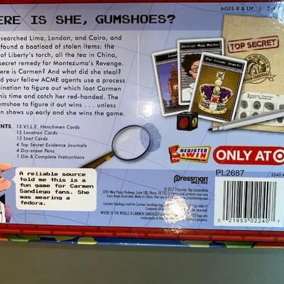Lot 170 - Where in the world is Carmen Sandiego Card Game