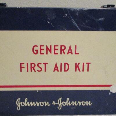 #5 Johnson and Johnson Metal First Aid box
