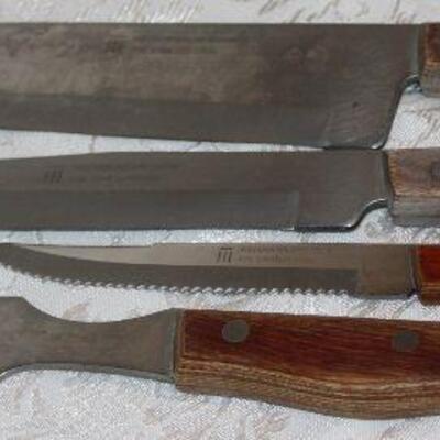 #31 Precision Hollow Ground Stainless Steel Knives and Serving Fork