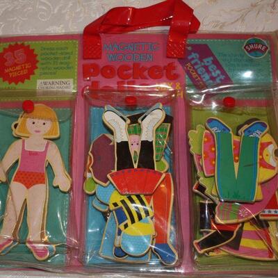 #64 Magnetic Wooden Pocket Doll