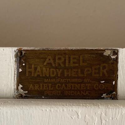Authentic Ariel HandyHelper Farmhouse Distressed Hoosier Cabinet 