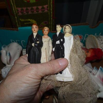 Vintage Wedding Cake Toppers Lot 