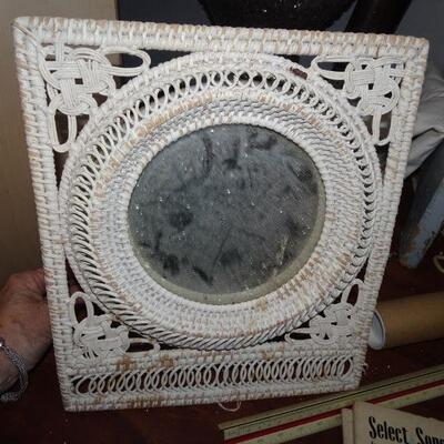 Sweet Victorian Vanity Wicker Mirror 