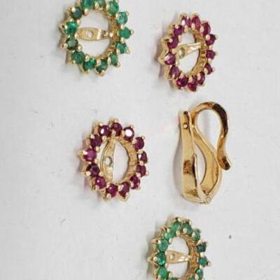#132 • 5 14k Gold Earring Accessories, 6.3g
