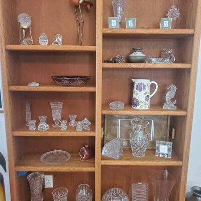 #1030 â€¢ Crystal Vases, Figurines, Book Ends and More