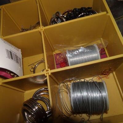 Jewelry Findings, NIP, Fishing Tackle Box FULL - Lots of NIP Ear wires, hooks, posts, pendants and more! 