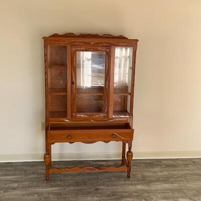 Solid Wood Vintage China Cabinet