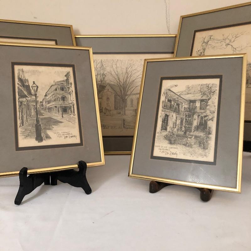 Lot 105 - Charles Overly & Don Davey Drawings | EstateSales.org