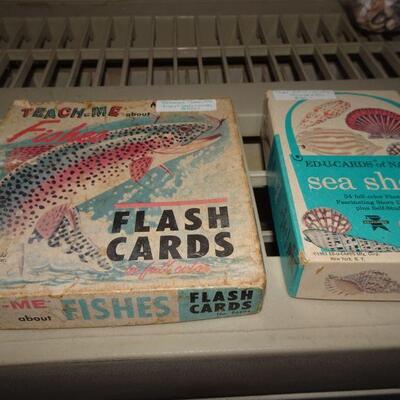 Vintage MCM Flash Cards, Nautical, Seashells & Fish, Great MCM Images 
