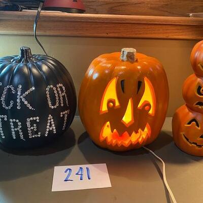 Lot 241 - three pumpkins