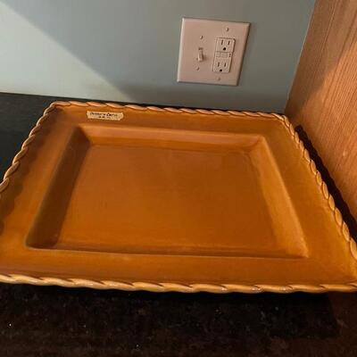 Pottery Barn rope edge platter