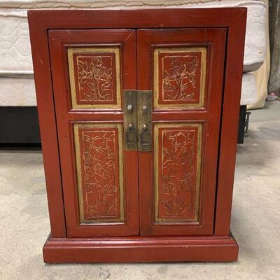 #23 Red Cabinet/End Table