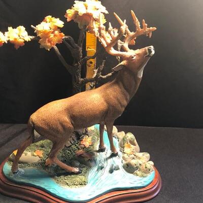 Danbury Mint - White Tail Deer Figurine - "Autumn Ritual"