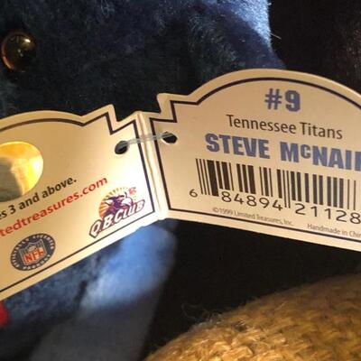 6 Sports Themed Stuffer Bears - GB Packers, 2 Titans Pro Bears, PGA, World Series, Clipper Jones