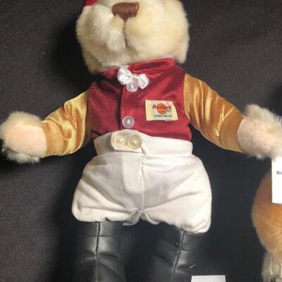 2 Limited Edition Herrington Hard Rock Stuffed Animals - Starlet Hollywood & Louisville Horse Jockey