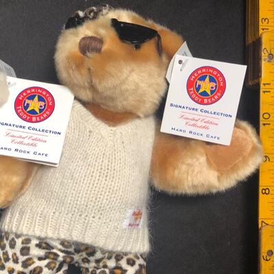2 Limited Edition Herrington Hard Rock Stuffed Animals - Starlet Hollywood & Louisville Horse Jockey