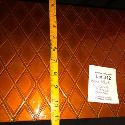 Great City Traders Vintage Brown & Black Diamond Lacquered Box