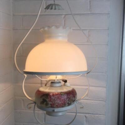 D-117 Tiffany Style Hanging Lamp Electric Hanging Oil Lamp
