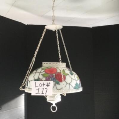 D-117 Tiffany Style Hanging Lamp Electric Hanging Oil Lamp