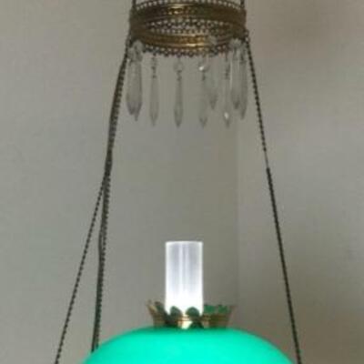 B-118 Hanging Victorian Electric Oil Lamp