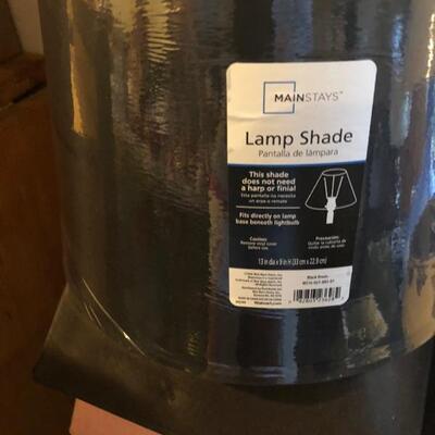 12 Lamp Shades & bag of lamp making parts