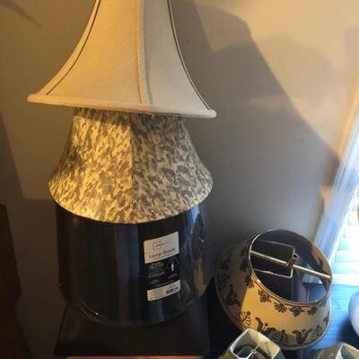 12 Lamp Shades & bag of lamp making parts