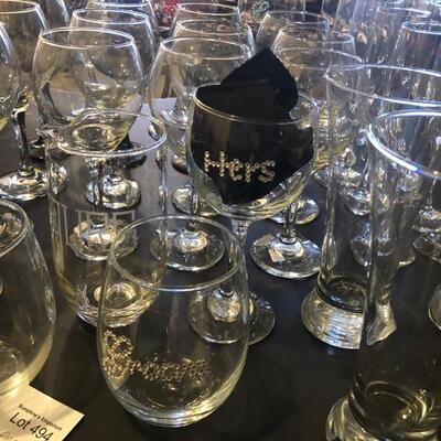 34 Pieces of Glassware, Bar ware, Wine Glasses