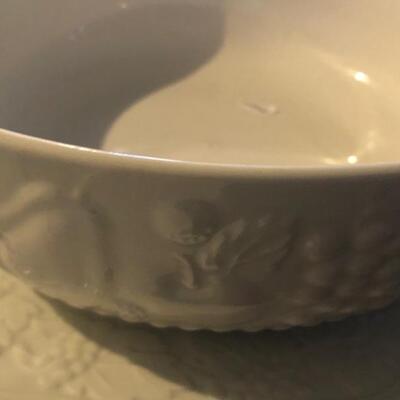 32 Pieces Coventry "Vineyard" dishes, 1 Libby Fruit bowl, and 2 Corning Ware Sidekicks