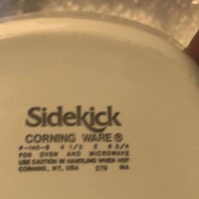 32 Pieces Coventry "Vineyard" dishes, 1 Libby Fruit bowl, and 2 Corning Ware Sidekicks