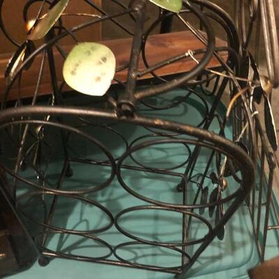 6 Bar Items - Metal Wine Rack, Shelf Basket, Draft Mark Keg, Handmade Wooden Wine Rack, foldable wooden wine rack
