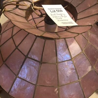Vintage Pink Hanging Tiffany Style Lamp